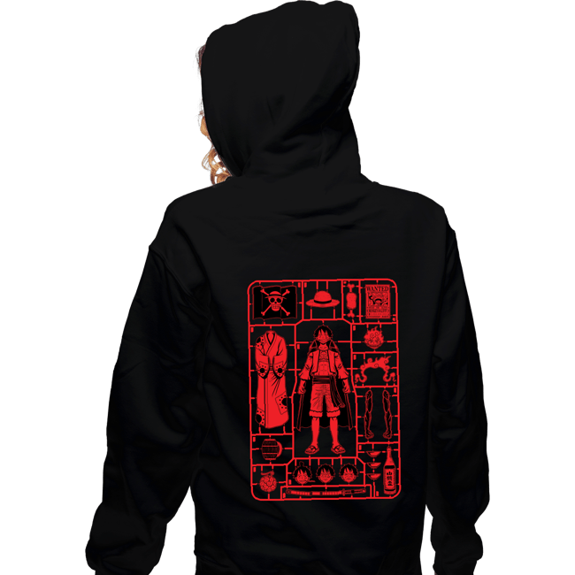 Daily_Deal_Shirts Zippered Hoodies, Unisex / Small / Black Luffy Model Sprue