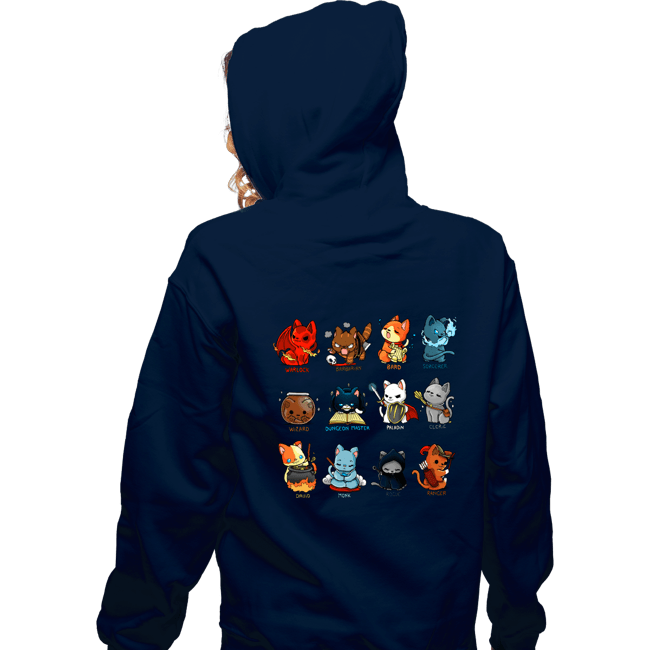 Secret_Shirts Zippered Hoodies, Unisex / Small / Navy Roleplay Cats
