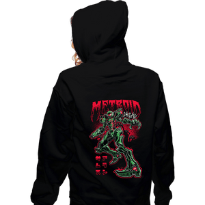 Daily_Deal_Shirts Zippered Hoodies, Unisex / Small / Black Dread Metal