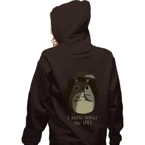 Shirts Zippered Hoodies, Unisex / Small / Dark Chocolate I Know Where You Live