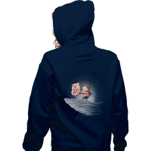 Load image into Gallery viewer, Shirts Zippered Hoodies, Unisex / Small / Navy The Pig King
