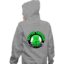 Load image into Gallery viewer, Shirts Zippered Hoodies, Unisex / Small / Sports Grey Button Smasher
