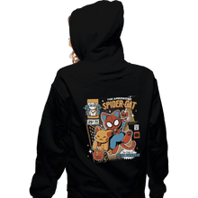Load image into Gallery viewer, Shirts Zippered Hoodies, Unisex / Small / Black Spider-Cat
