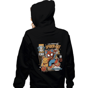 Shirts Zippered Hoodies, Unisex / Small / Black Spider-Cat