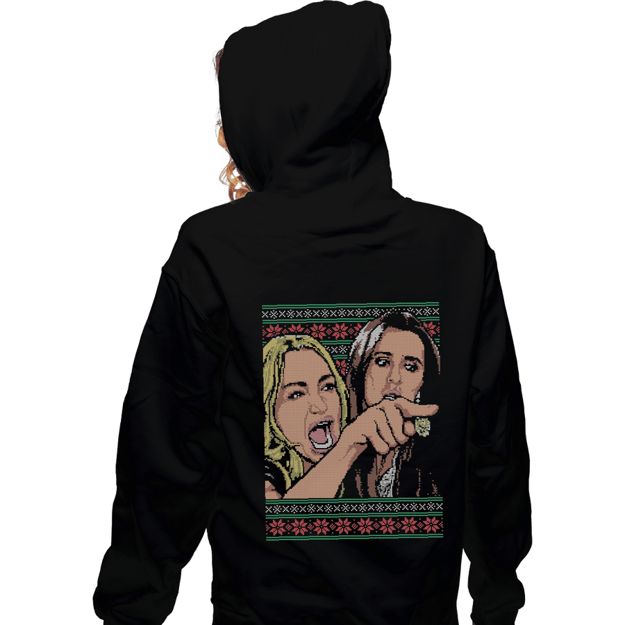 Shirts Pullover Hoodies, Unisex / Small / Black Yelling At A Cat Sweater