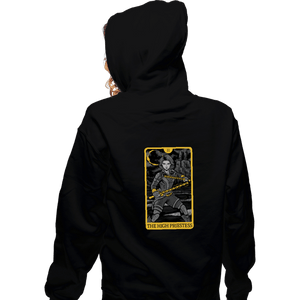 Shirts Zippered Hoodies, Unisex / Small / Black Tarot The High Priestess