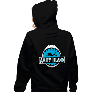 Daily_Deal_Shirts Zippered Hoodies, Unisex / Small / Black Amity Island
