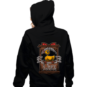 Daily_Deal_Shirts Zippered Hoodies, Unisex / Small / Black The Scary Duckling