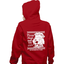 Load image into Gallery viewer, Daily_Deal_Shirts Zippered Hoodies, Unisex / Small / Red Pizza Dog
