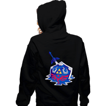 Load image into Gallery viewer, Daily_Deal_Shirts Zippered Hoodies, Unisex / Small / Black Melting Shield and Sword
