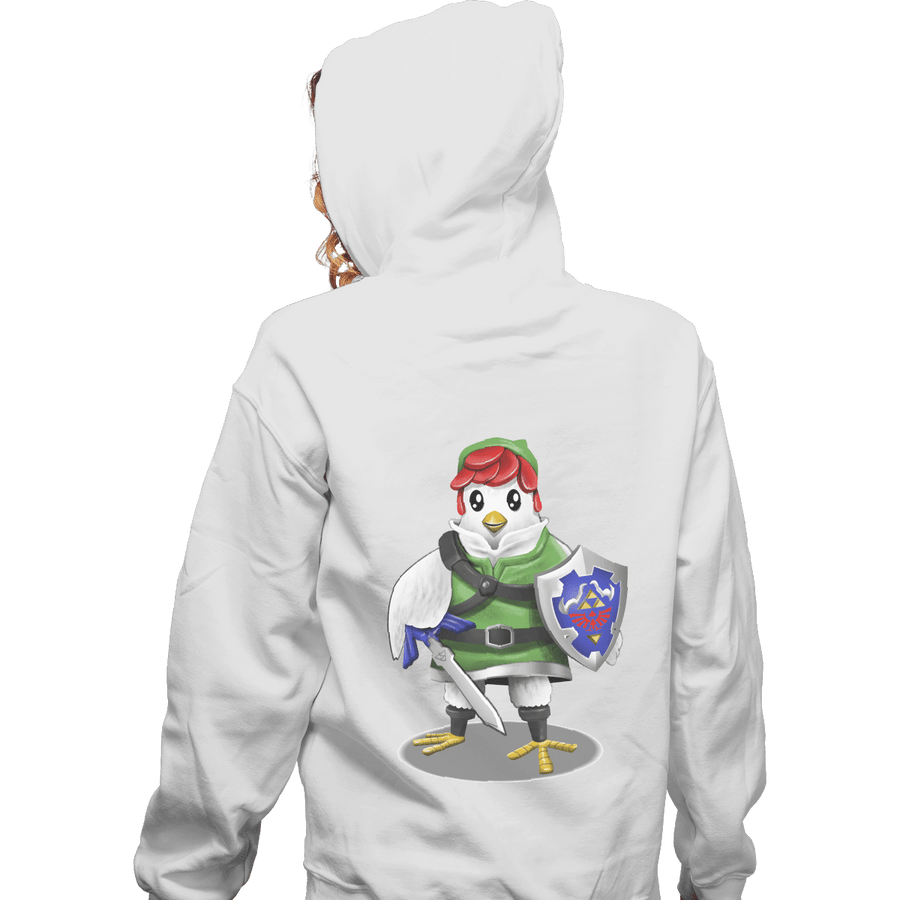 Shirts Zippered Hoodies, Unisex / Small / White Hyrule Chicken