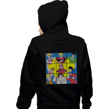 Load image into Gallery viewer, Daily_Deal_Shirts Zippered Hoodies, Unisex / Small / Black The Anime Heart Of A 90s Kid
