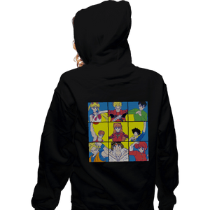 Daily_Deal_Shirts Zippered Hoodies, Unisex / Small / Black The Anime Heart Of A 90s Kid