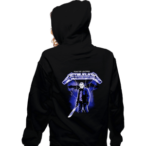 Daily_Deal_Shirts Zippered Hoodies, Unisex / Small / Black Metal Slash