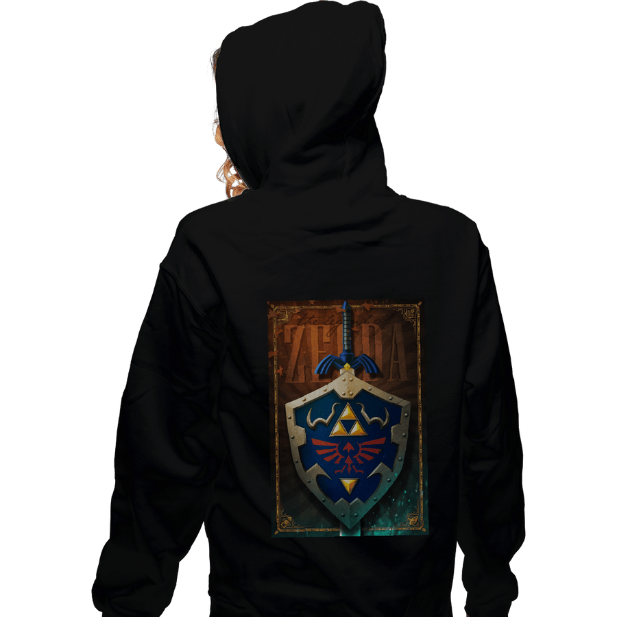Shirts Zippered Hoodies, Unisex / Small / Black Legend Of Zelda Poster