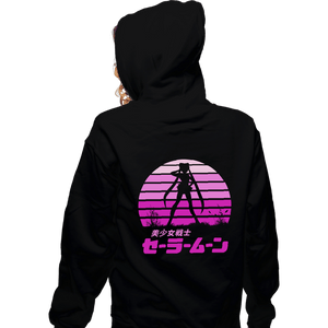 Shirts Zippered Hoodies, Unisex / Small / Black Sailor Moon Sun Set