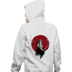 Shirts Zippered Hoodies, Unisex / Small / White Storm Samurai