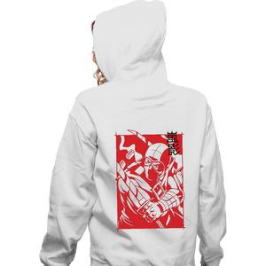 Daily_Deal_Shirts Zippered Hoodies, Unisex / Small / White Ninja Rival