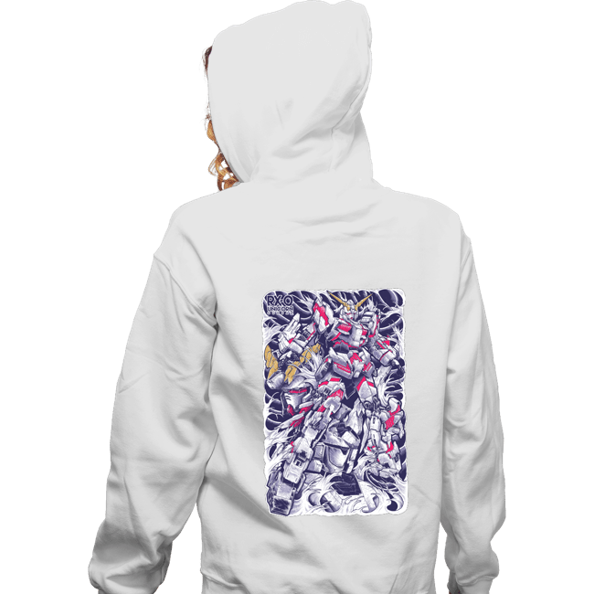 Secret_Shirts Zippered Hoodies, Unisex / Small / White Gundam Unicorn