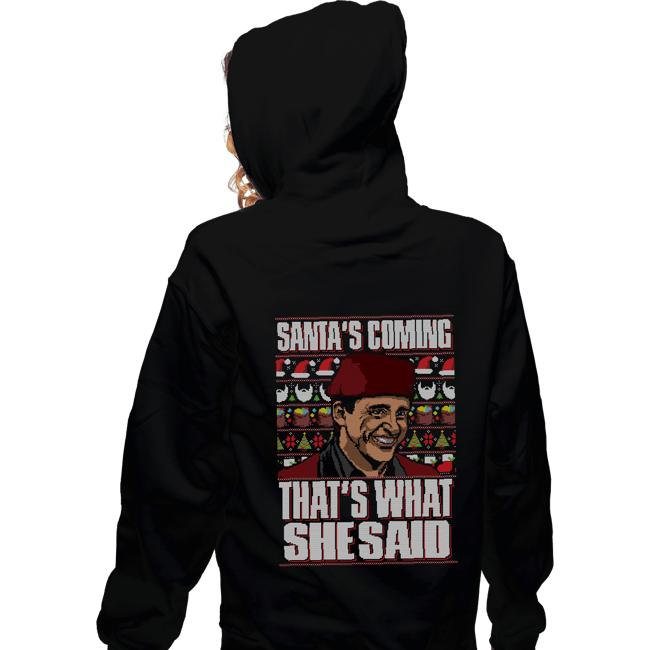 Shirts Zippered Hoodies, Unisex / Small / Black Santa's Coming