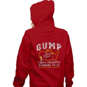 Daily_Deal_Shirts Zippered Hoodies, Unisex / Small / Red Gump Running