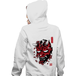 Daily_Deal_Shirts Zippered Hoodies, Unisex / Small / White Darth Oni