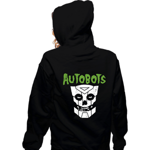 Secret_Shirts Zippered Hoodies, Unisex / Small / Black Punk Robot