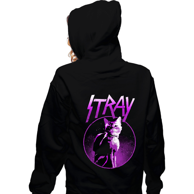Daily_Deal_Shirts Zippered Hoodies, Unisex / Small / Black Neon Cat