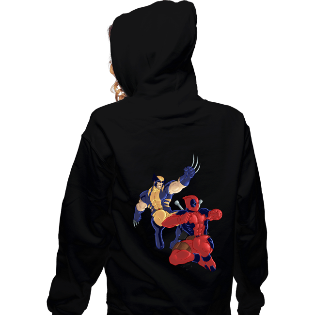 Secret_Shirts Zippered Hoodies, Unisex / Small / Black Wolverine And Deadpool