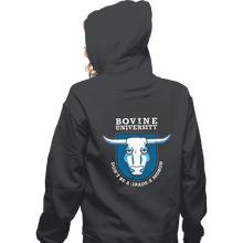 Load image into Gallery viewer, Daily_Deal_Shirts Zippered Hoodies, Unisex / Small / Dark Heather Bovine University
