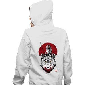 Shirts Zippered Hoodies, Unisex / Small / White Wolf Princess Ink