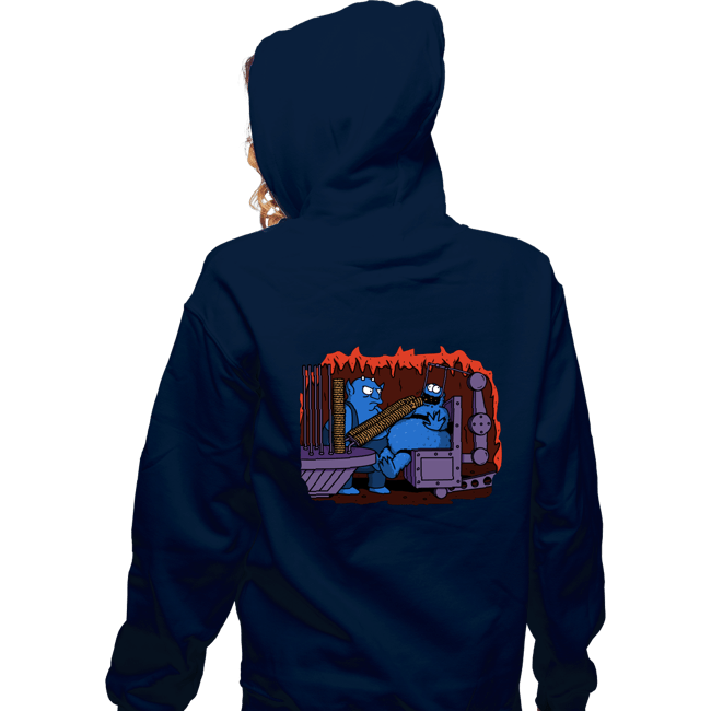Daily_Deal_Shirts Zippered Hoodies, Unisex / Small / Navy Cookie Hell