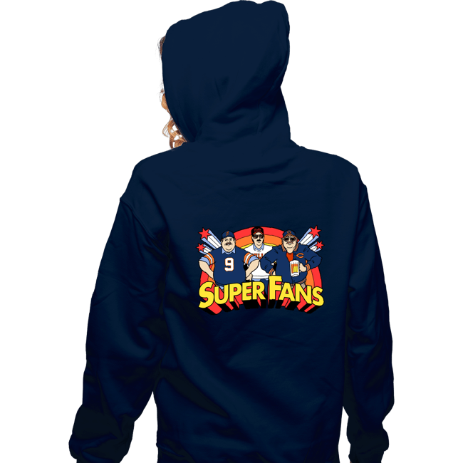 Daily_Deal_Shirts Zippered Hoodies, Unisex / Small / Navy Da Super Fans