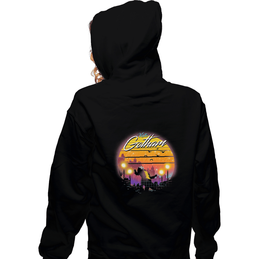 Shirts Pullover Hoodies, Unisex / Small / Black Gotham Wave
