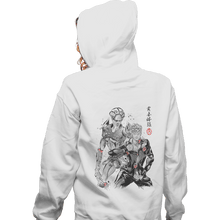 Load image into Gallery viewer, Shirts Zippered Hoodies, Unisex / Small / White Gold Experience Sumi-e
