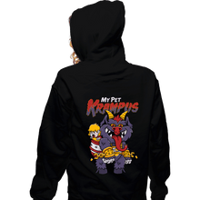 Load image into Gallery viewer, Daily_Deal_Shirts Zippered Hoodies, Unisex / Small / Black My Pet Krampus
