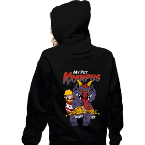 Daily_Deal_Shirts Zippered Hoodies, Unisex / Small / Black My Pet Krampus