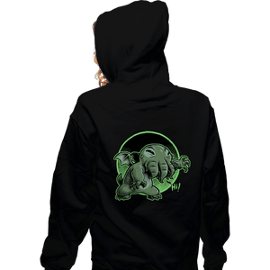 Daily_Deal_Shirts Zippered Hoodies, Unisex / Small / Black Cthulhu Says Hi