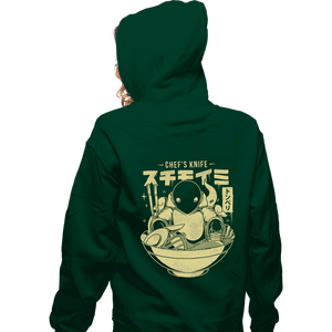 Shirts Zippered Hoodies, Unisex / Small / Irish Green Chef's Knife Ramen