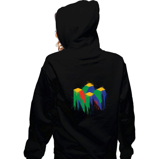 Secret_Shirts Zippered Hoodies, Unisex / Small / Black N64 Splashes