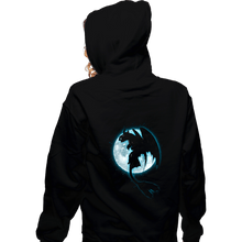 Load image into Gallery viewer, Shirts Zippered Hoodies, Unisex / Small / Black Moonlight Dragon Rider
