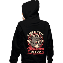 Load image into Gallery viewer, Secret_Shirts Zippered Hoodies, Unisex / Small / Black Devils Believe In You
