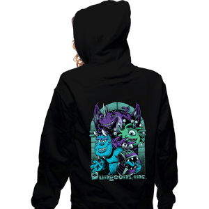 Daily_Deal_Shirts Zippered Hoodies, Unisex / Small / Black Dungeons Inc
