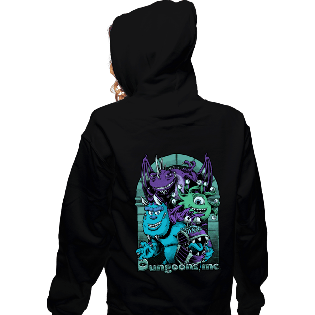 Daily_Deal_Shirts Zippered Hoodies, Unisex / Small / Black Dungeons Inc