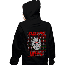 Load image into Gallery viewer, Daily_Deal_Shirts Zippered Hoodies, Unisex / Small / Black Slashing Through The Snow
