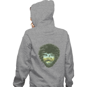 Shirts Zippered Hoodies, Unisex / Small / Sports Grey Bob Ross