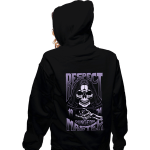 Secret_Shirts Zippered Hoodies, Unisex / Small / Black Respect The DM