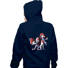 Load image into Gallery viewer, Secret_Shirts Zippered Hoodies, Unisex / Small / Navy Zombies Ate My
