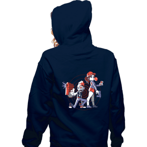 Secret_Shirts Zippered Hoodies, Unisex / Small / Navy Zombies Ate My