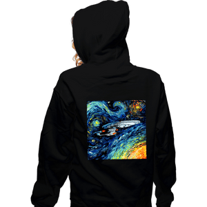 Last_Chance_Shirts Zippered Hoodies, Unisex / Small / Black Van Gogh Never Boldly Went